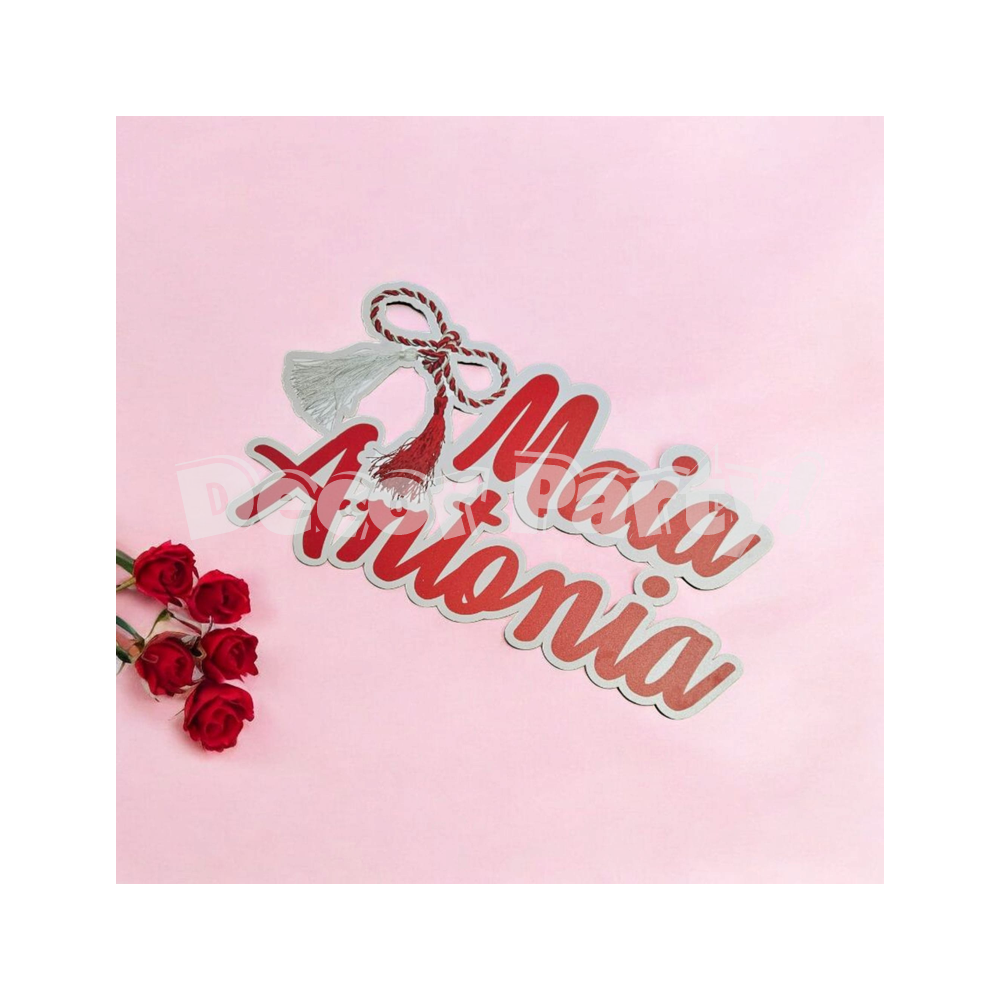 Nume cu martisor, din MDF