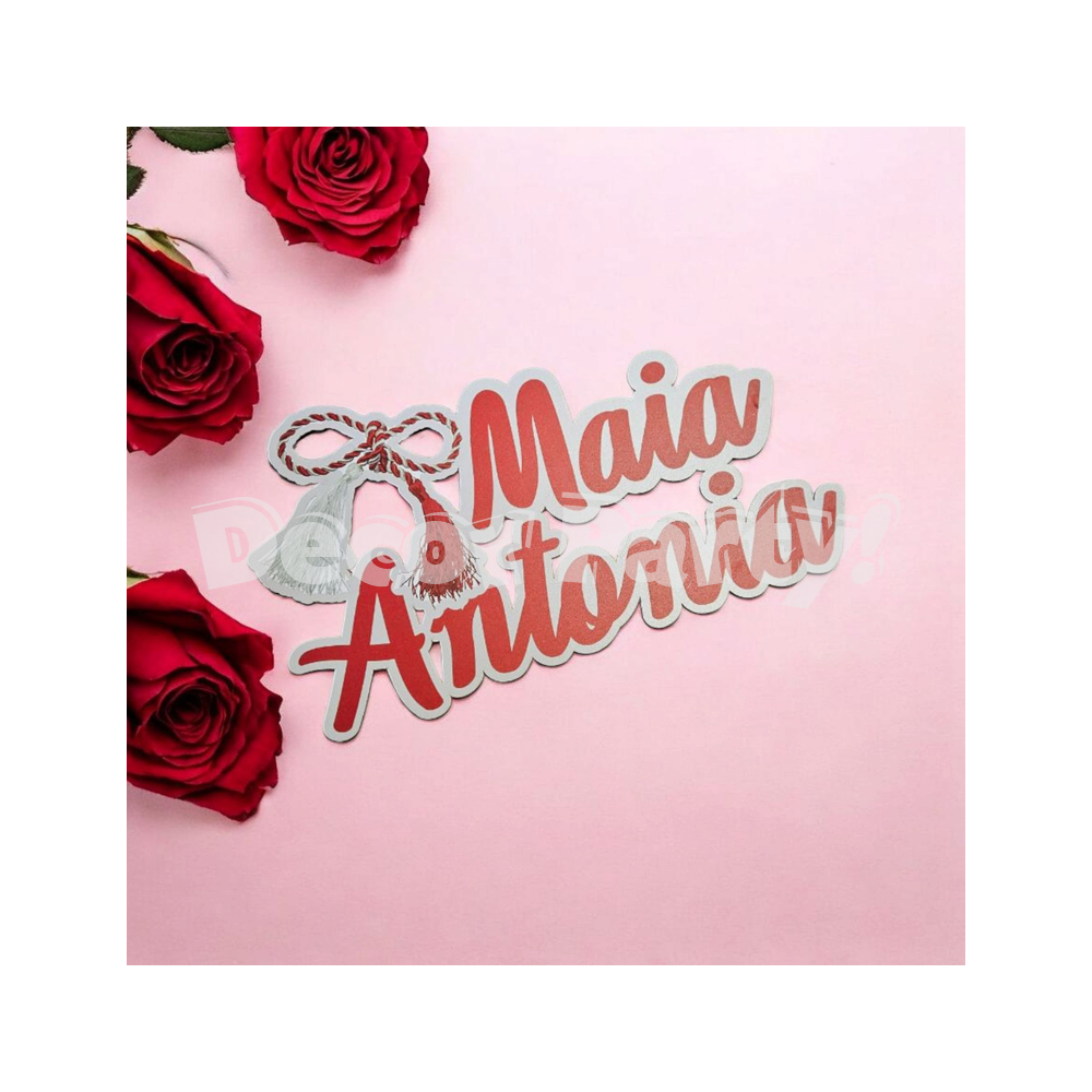 Nume cu martisor, din MDF