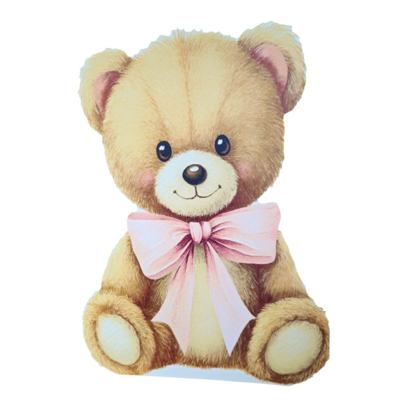 Ursulet cu funda roz - figurina printata