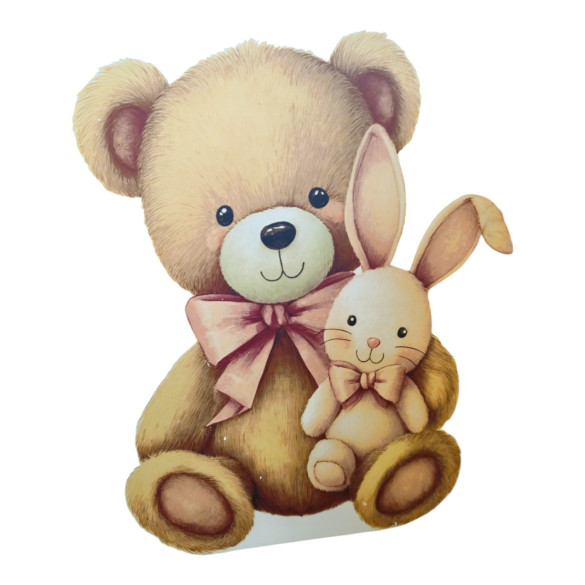 Ursulet cu iepuras - figurina printata