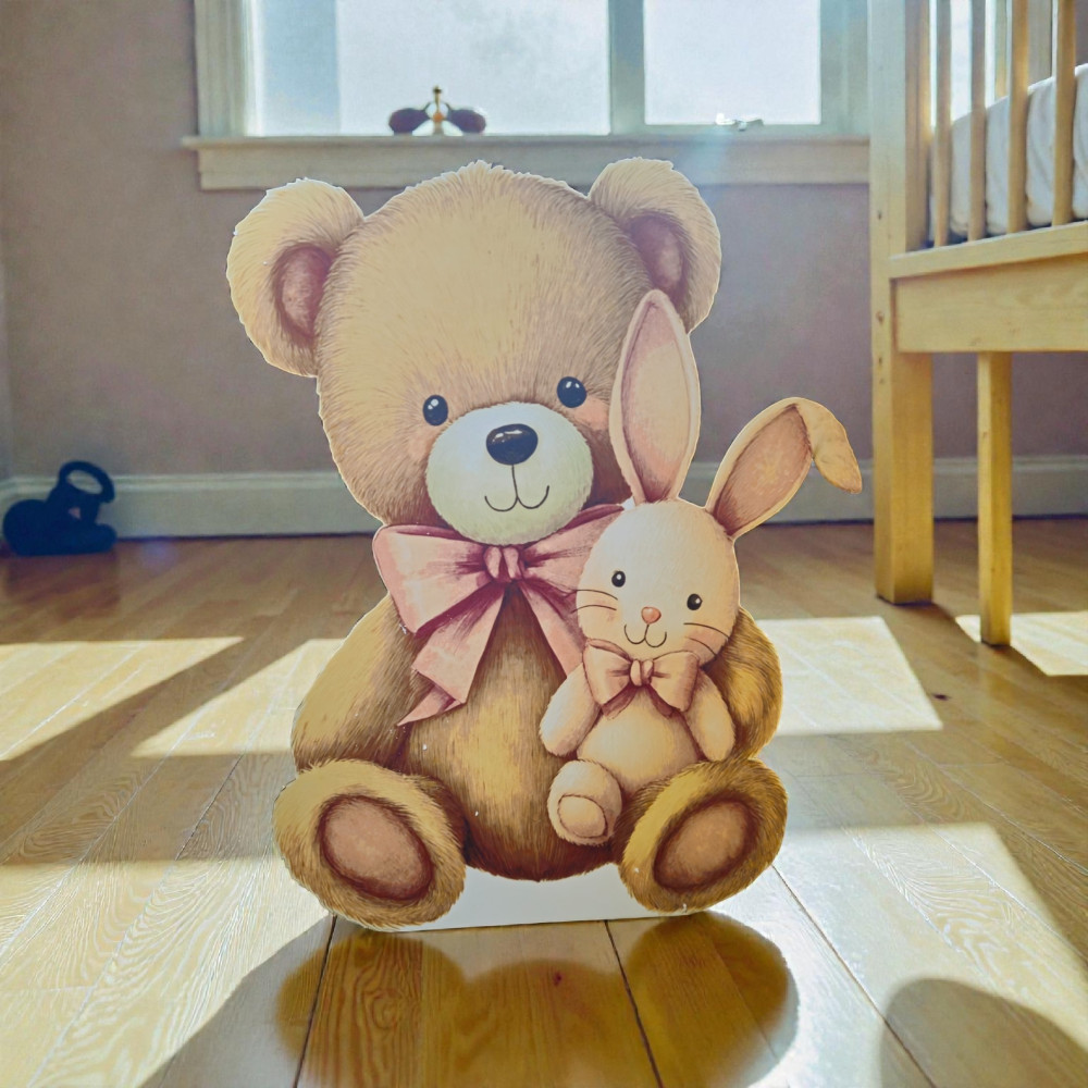 Ursulet cu iepuras - figurina printata