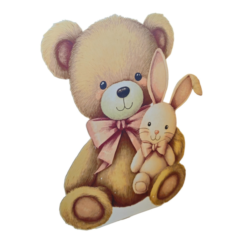 Ursulet cu iepuras - figurina printata