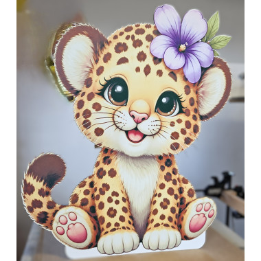 Pui de leopard - figurina printata