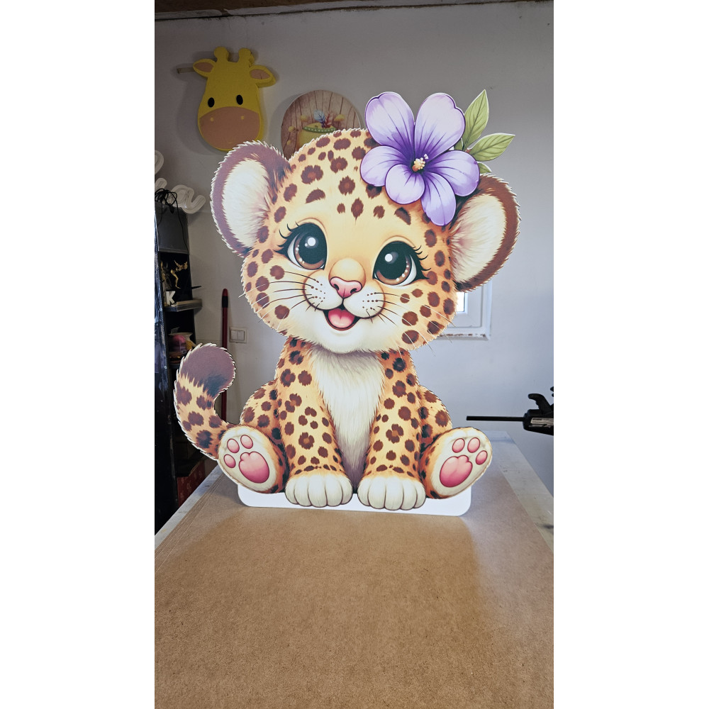 Pui de leopard - figurina printata