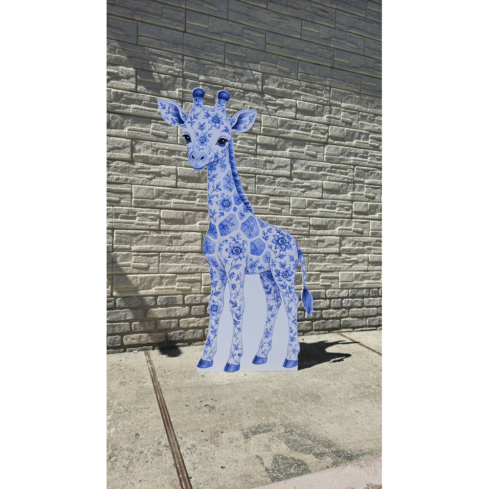 Girafa Blue Toile Safari - figurina printata