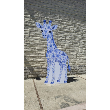 Girafa Blue Toile Safari - figurina printata